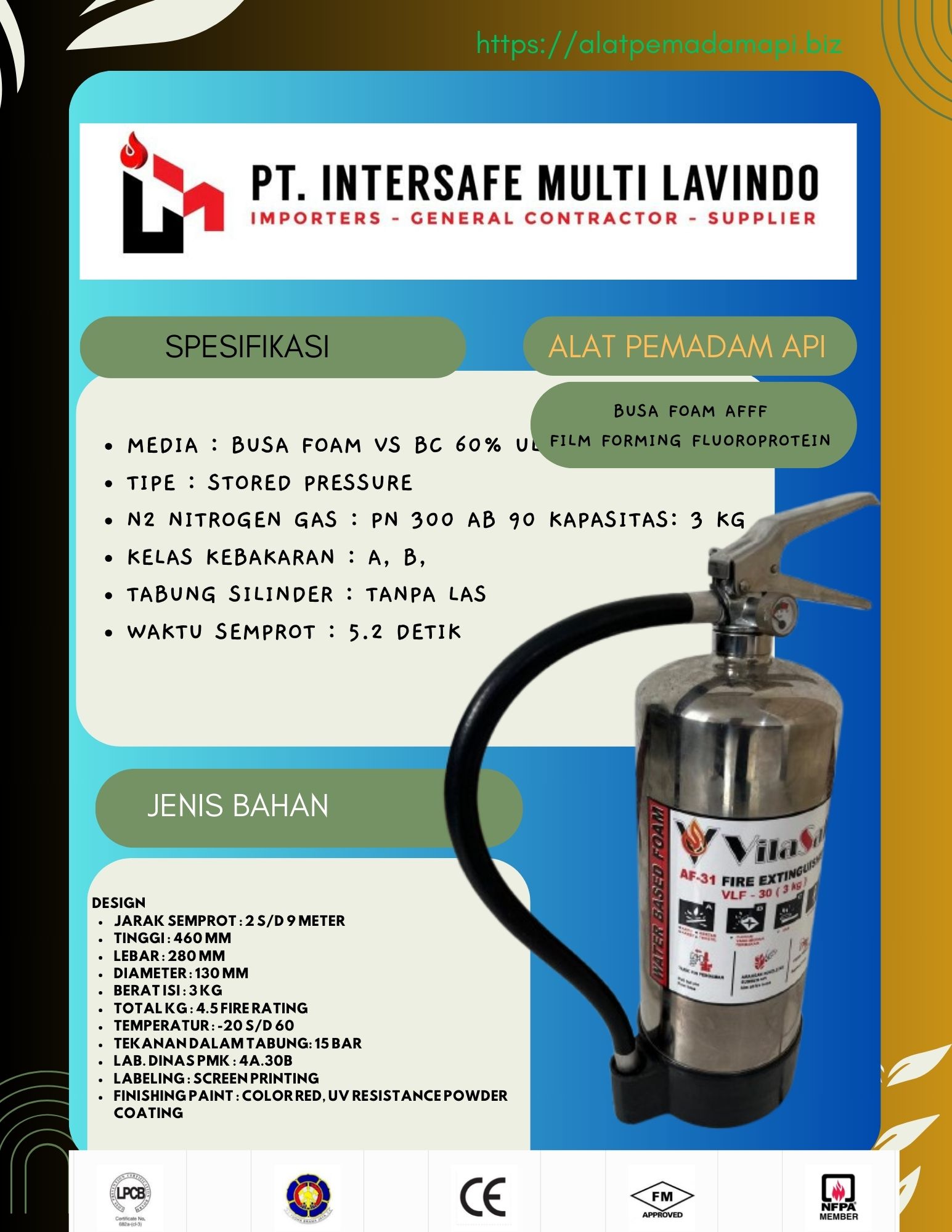 Jenis Alat Pemadam Api 