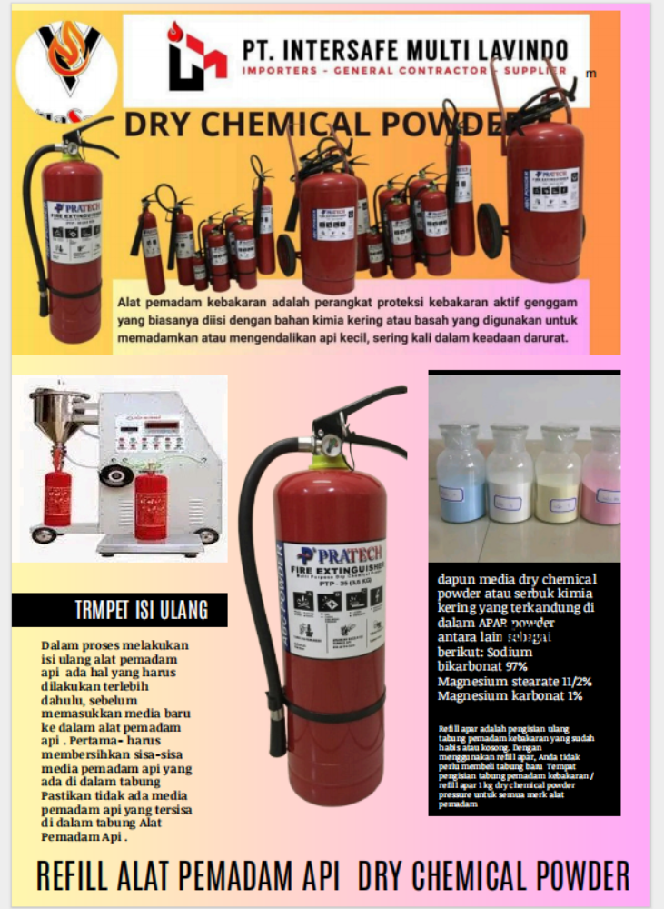 Harga Refill Alat Pemadam Api Dry Chemical Powder
