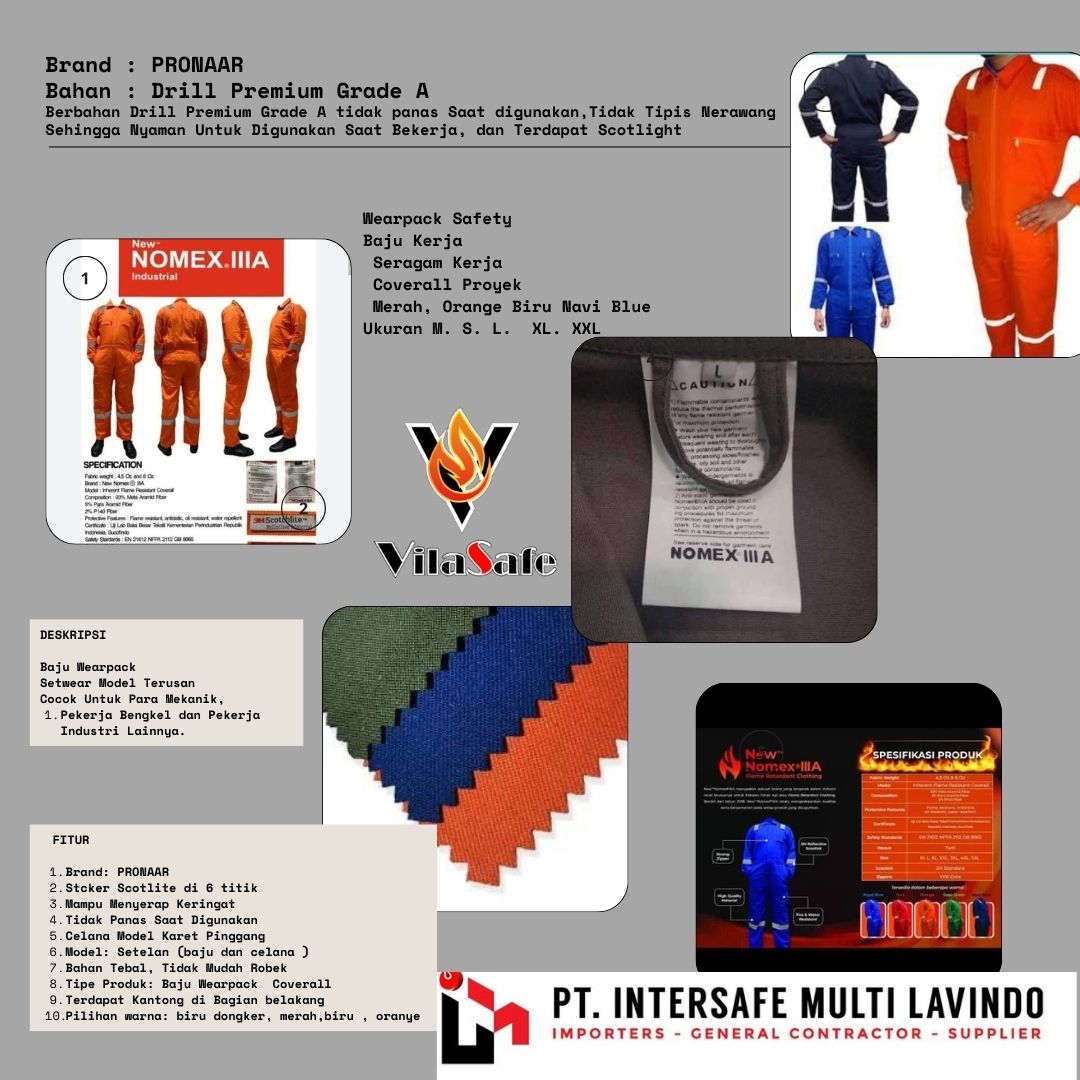 Baju Tahan Panas Lengkap 1 Set Bersertifikat